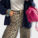 Carina™ - Retro džíny s leopardím vzorem | | Elora Praha