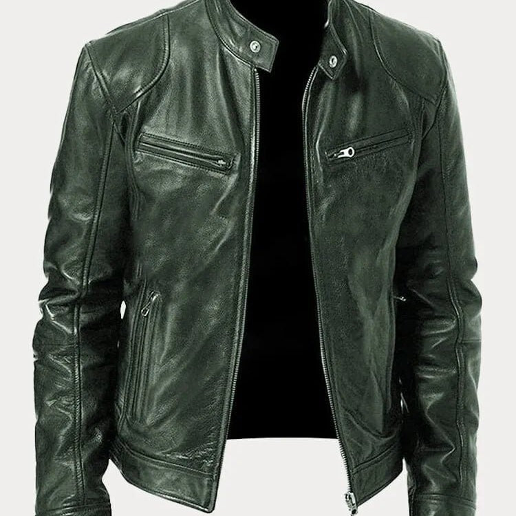 Viktor – Casual Kožená Bunda Nadčasový Design | | Elora Praha