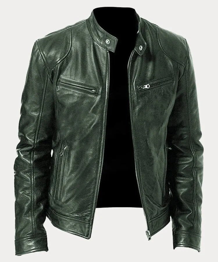 Viktor – Casual Kožená Bunda Nadčasový Design | | Elora Praha
