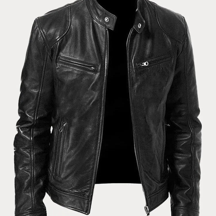 Viktor – Casual Kožená Bunda Nadčasový Design | | Elora Praha