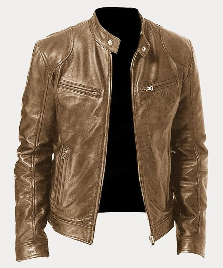 Viktor – Casual Kožená Bunda Nadčasový Design | | Elora Praha
