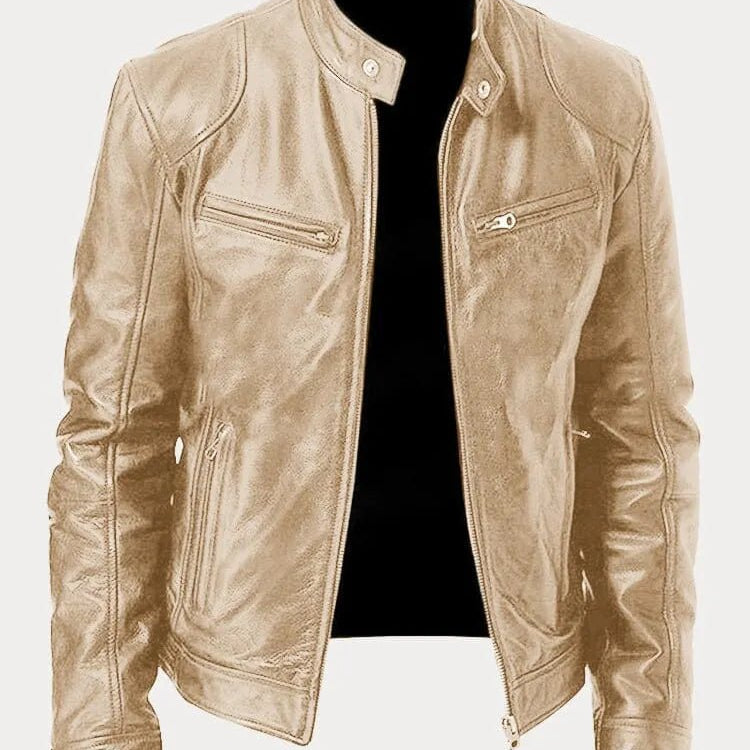 Viktor – Casual Kožená Bunda Nadčasový Design | | Elora Praha
