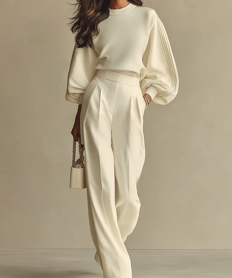 Pletený set Cream | Matching Sets | Elora Praha