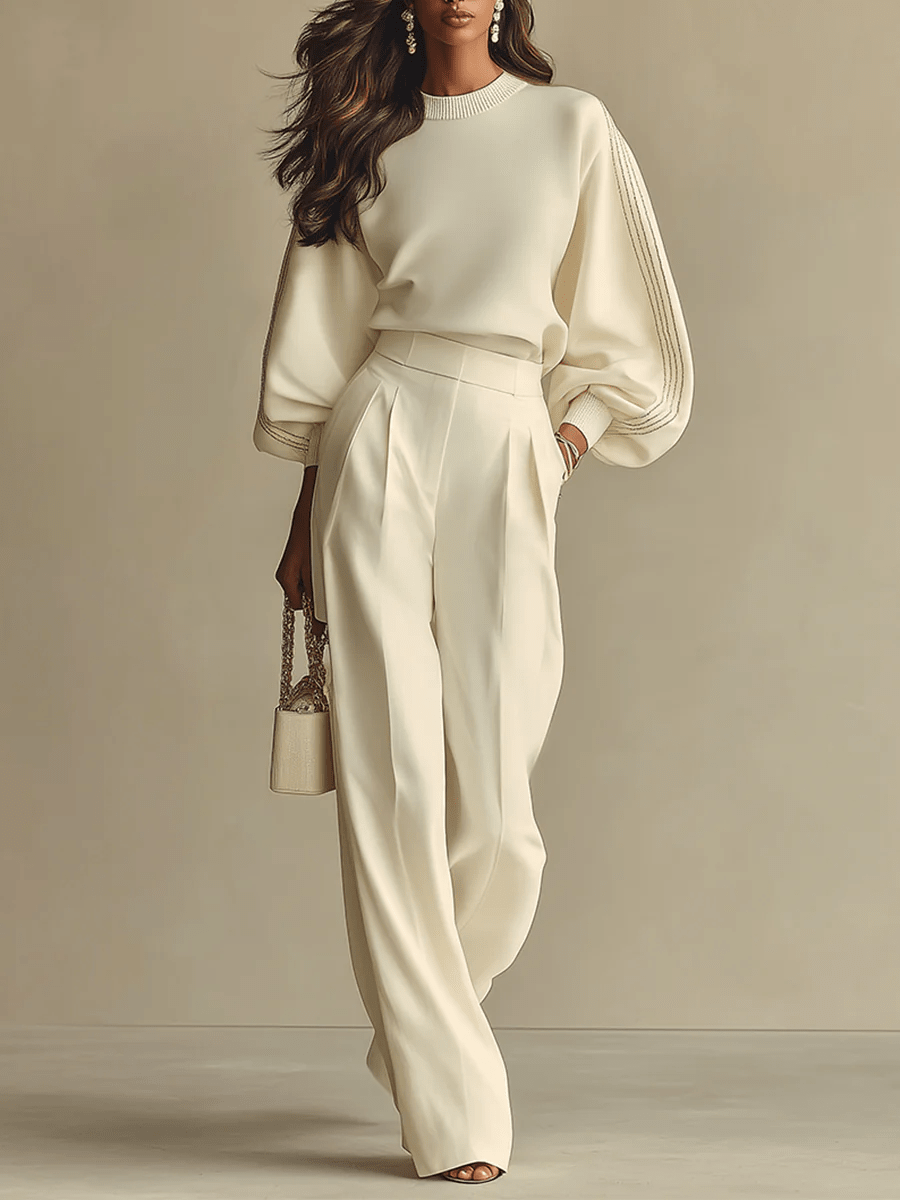 Pletený set Cream | Matching Sets | Elora Praha