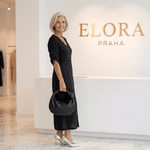 Elegantní midi šaty s knoflíky a krátkými rukávy — Elora Praha | | Elora Praha