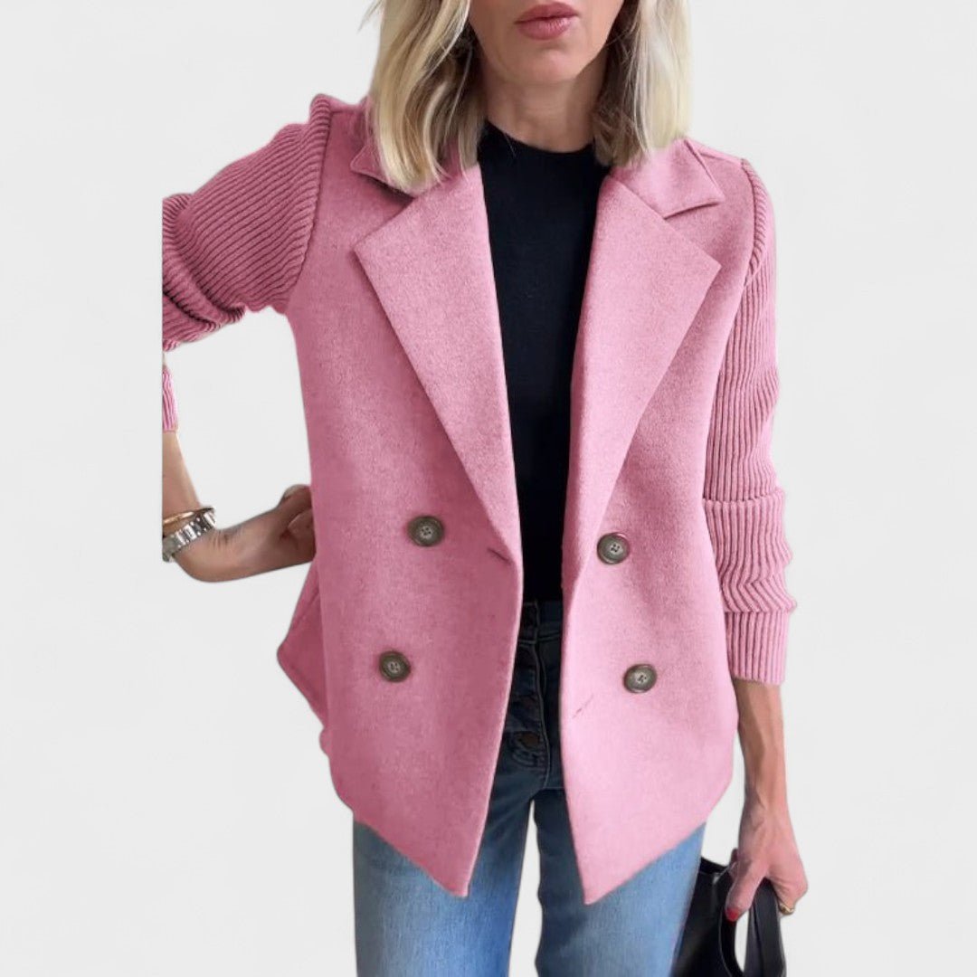Monika - Elegantní bunda s pletenými rukávy | | Elora Praha