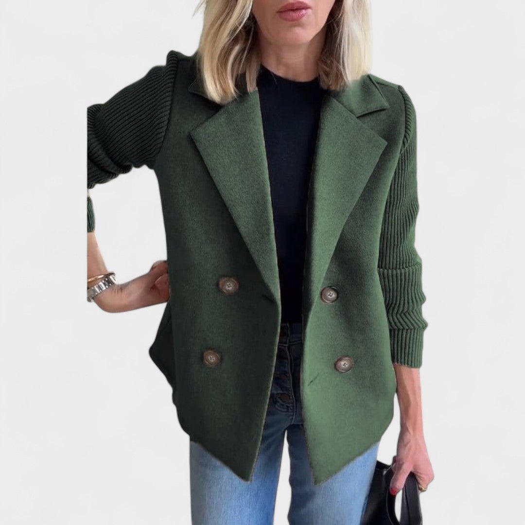 Monika - Elegantní bunda s pletenými rukávy | | Elora Praha