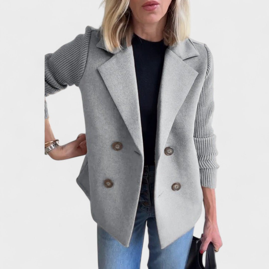 Monika - Elegantní bunda s pletenými rukávy | | Elora Praha