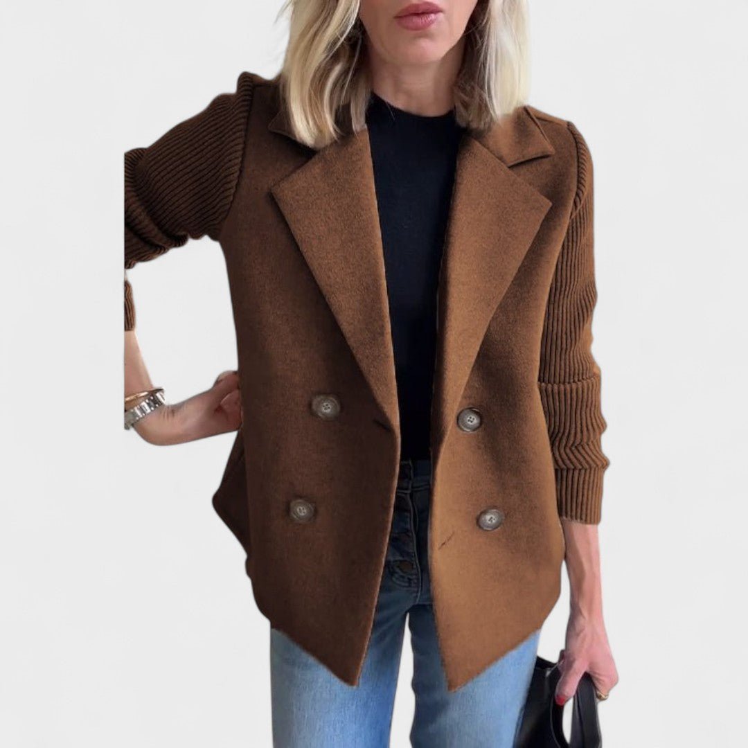 Monika - Elegantní bunda s pletenými rukávy | | Elora Praha