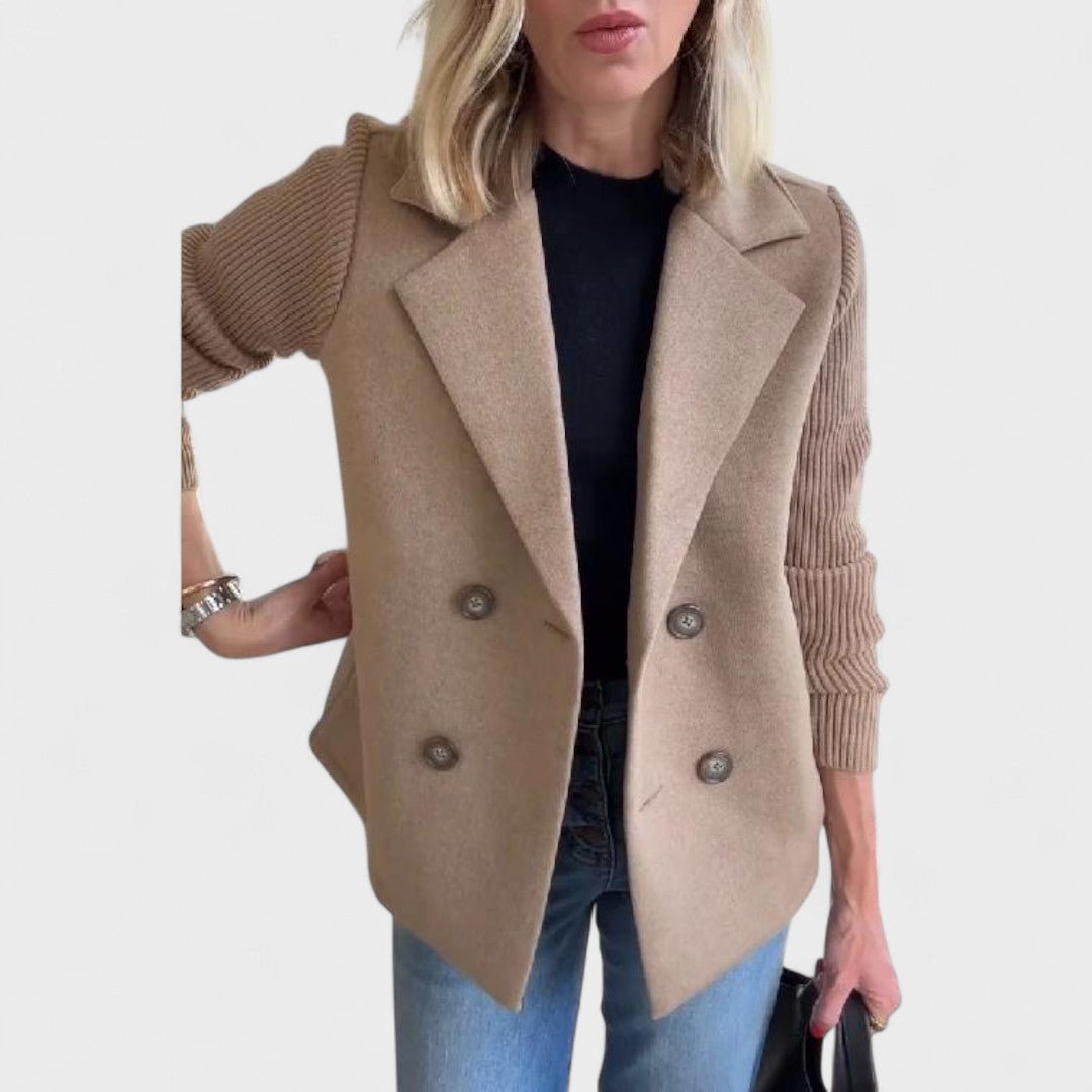 Monika - Elegantní bunda s pletenými rukávy | | Elora Praha