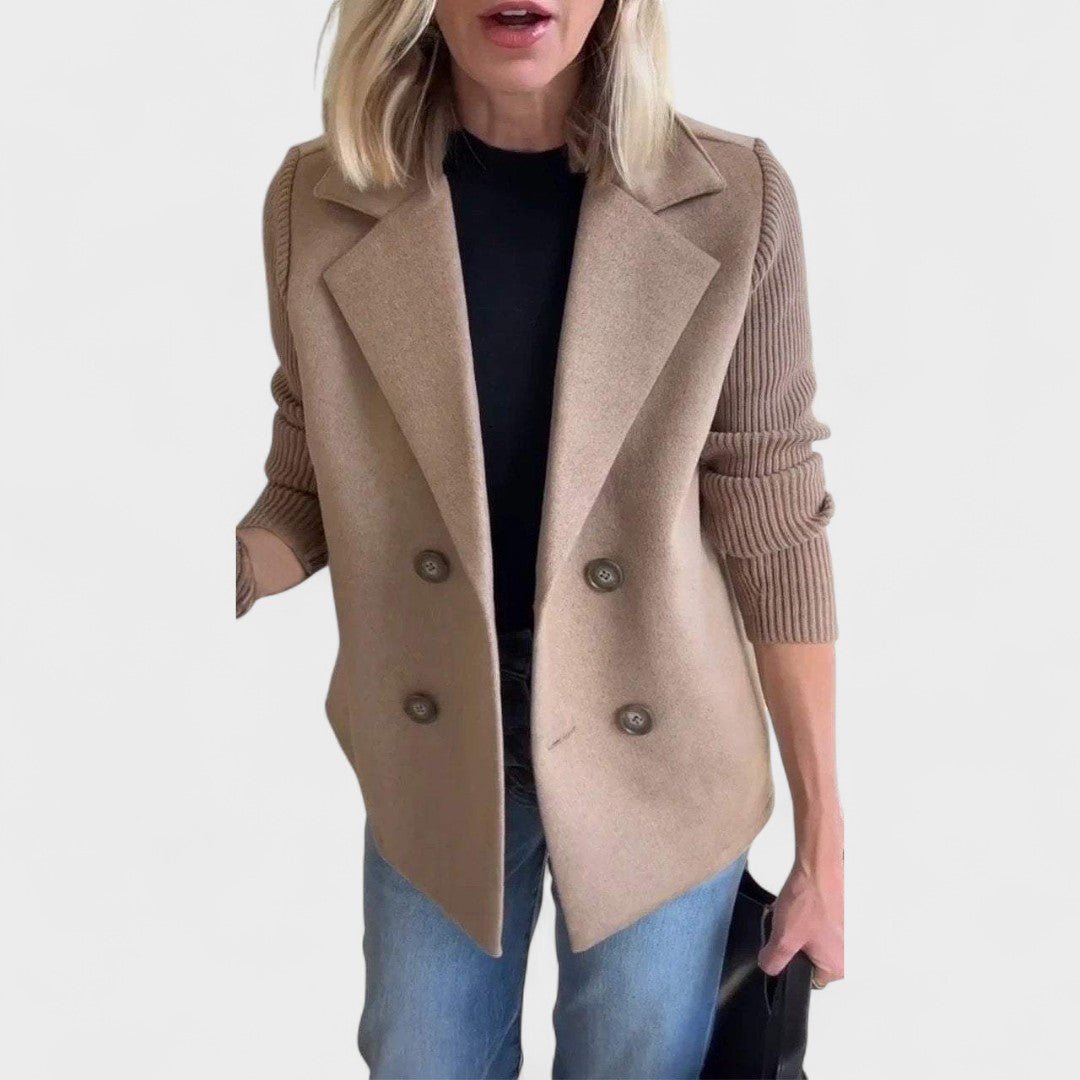 Monika - Elegantní bunda s pletenými rukávy | | Elora Praha