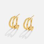 Ana Trojité Zlaté Náušnice | Earrings | Elora Praha