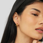 Ana Trojité Zlaté Náušnice | Earrings | Elora Praha