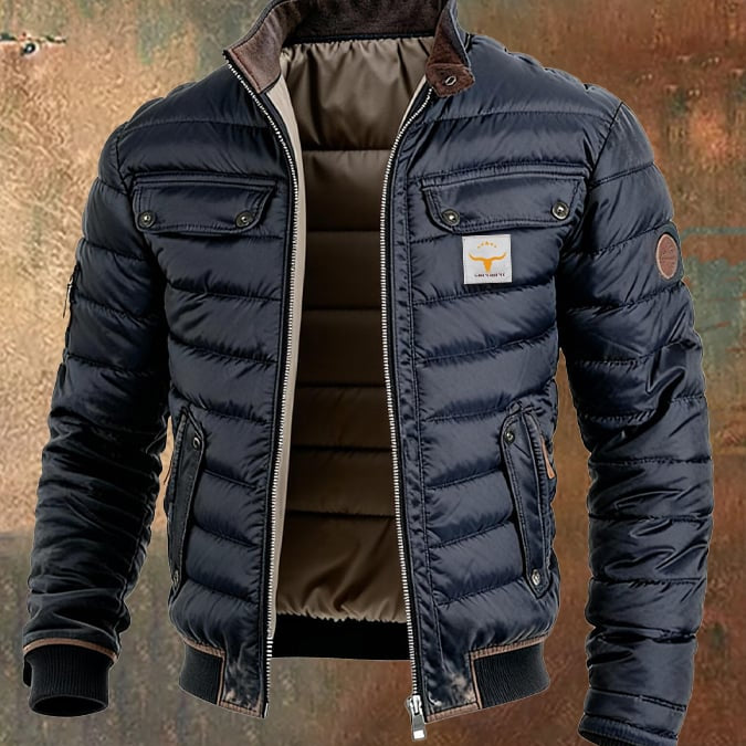 Erik™ - Stylová Vintage Puffer Bunda | | Elora Praha