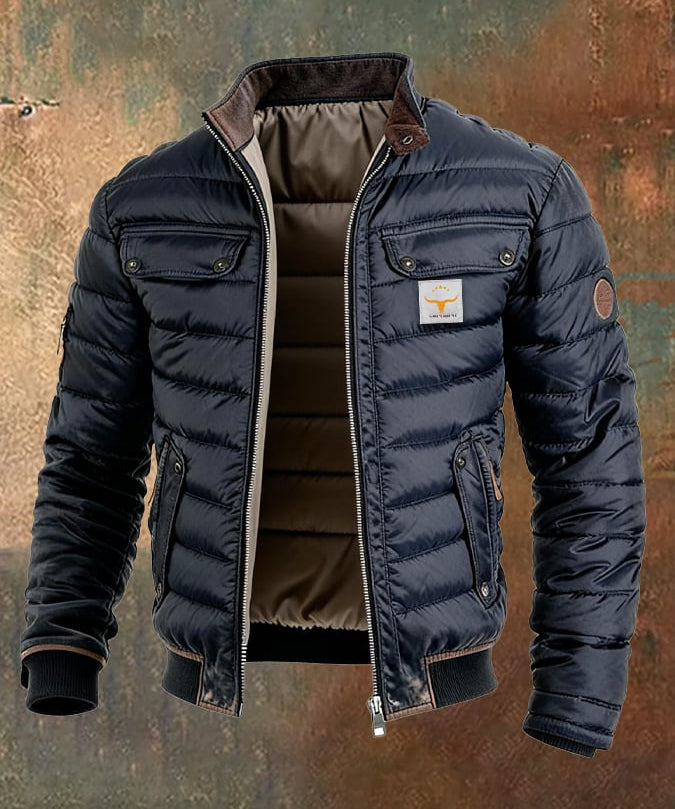 Erik™ - Stylová Vintage Puffer Bunda | | Elora Praha