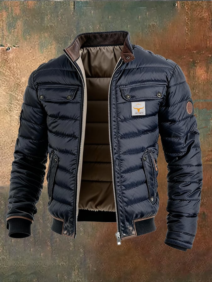 Erik™ - Stylová Vintage Puffer Bunda | | Elora Praha