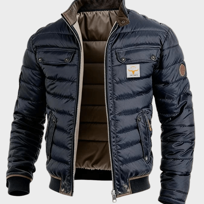 Erik™ - Stylová Vintage Puffer Bunda | | Elora Praha