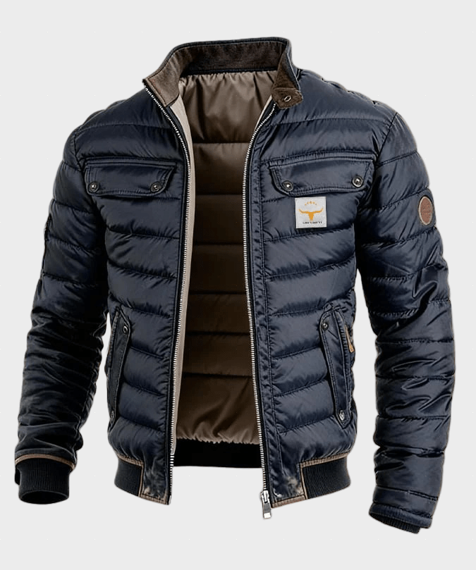 Erik™ - Stylová Vintage Puffer Bunda | | Elora Praha