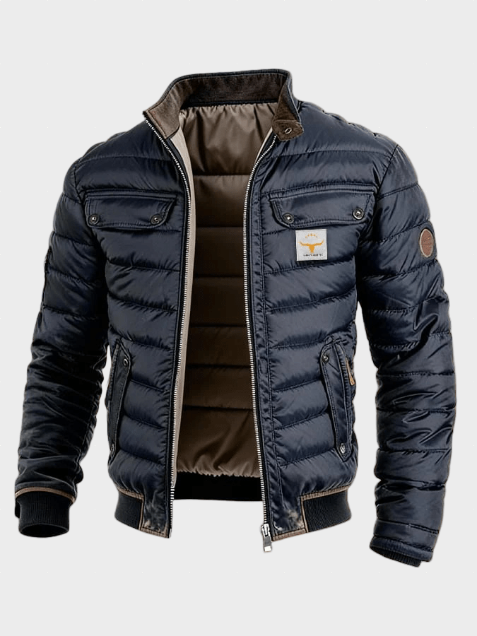 Erik™ - Stylová Vintage Puffer Bunda | | Elora Praha