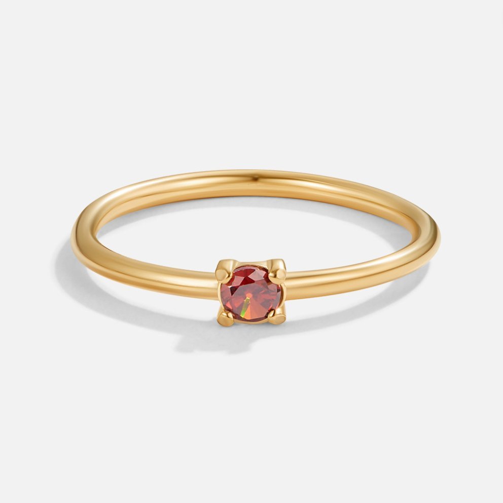 Zlaté prsteny s narozeninovým kamenem | Ring | Elora Praha