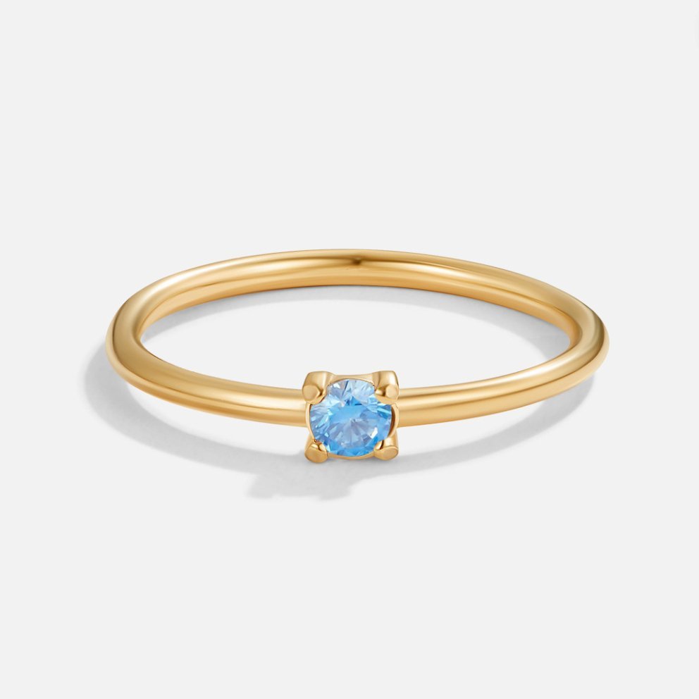 Zlaté prsteny s narozeninovým kamenem | Ring | Elora Praha