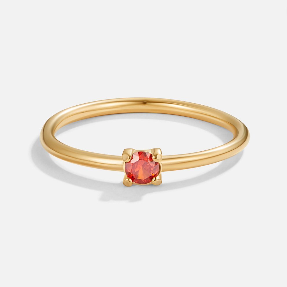 Zlaté prsteny s narozeninovým kamenem | Ring | Elora Praha