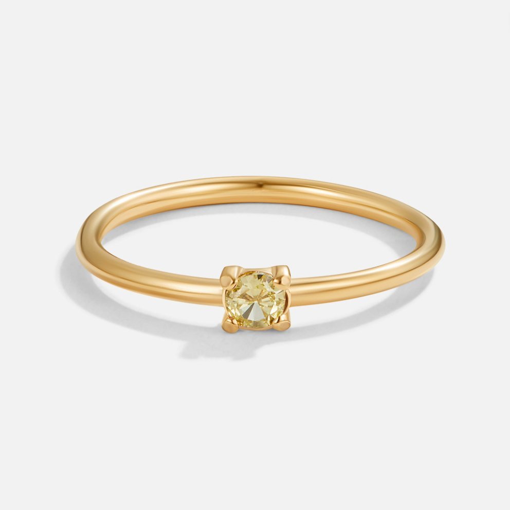Zlaté prsteny s narozeninovým kamenem | Ring | Elora Praha