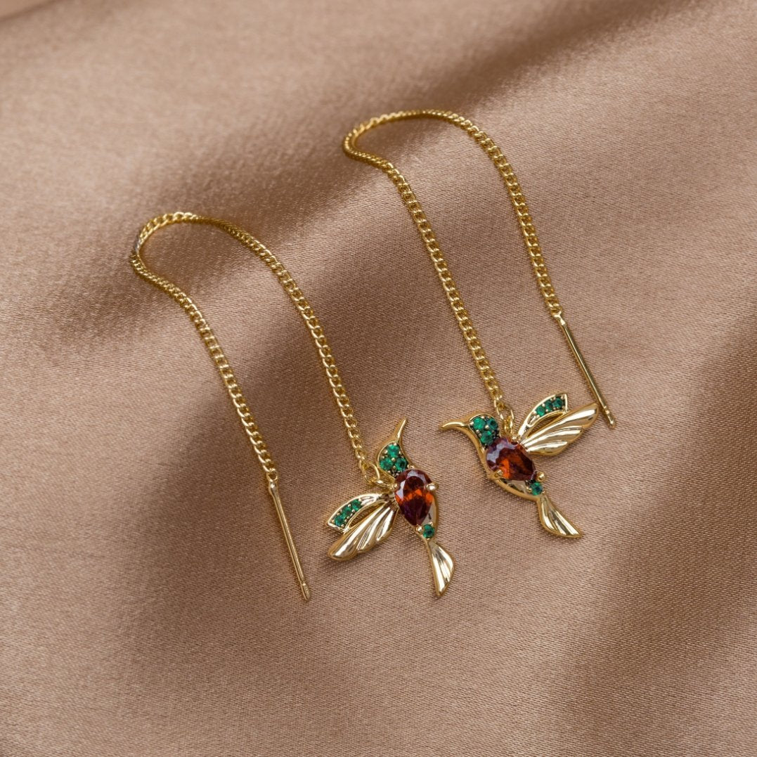 Nádherné kolibříkové náušnice | Earrings | Elora Praha