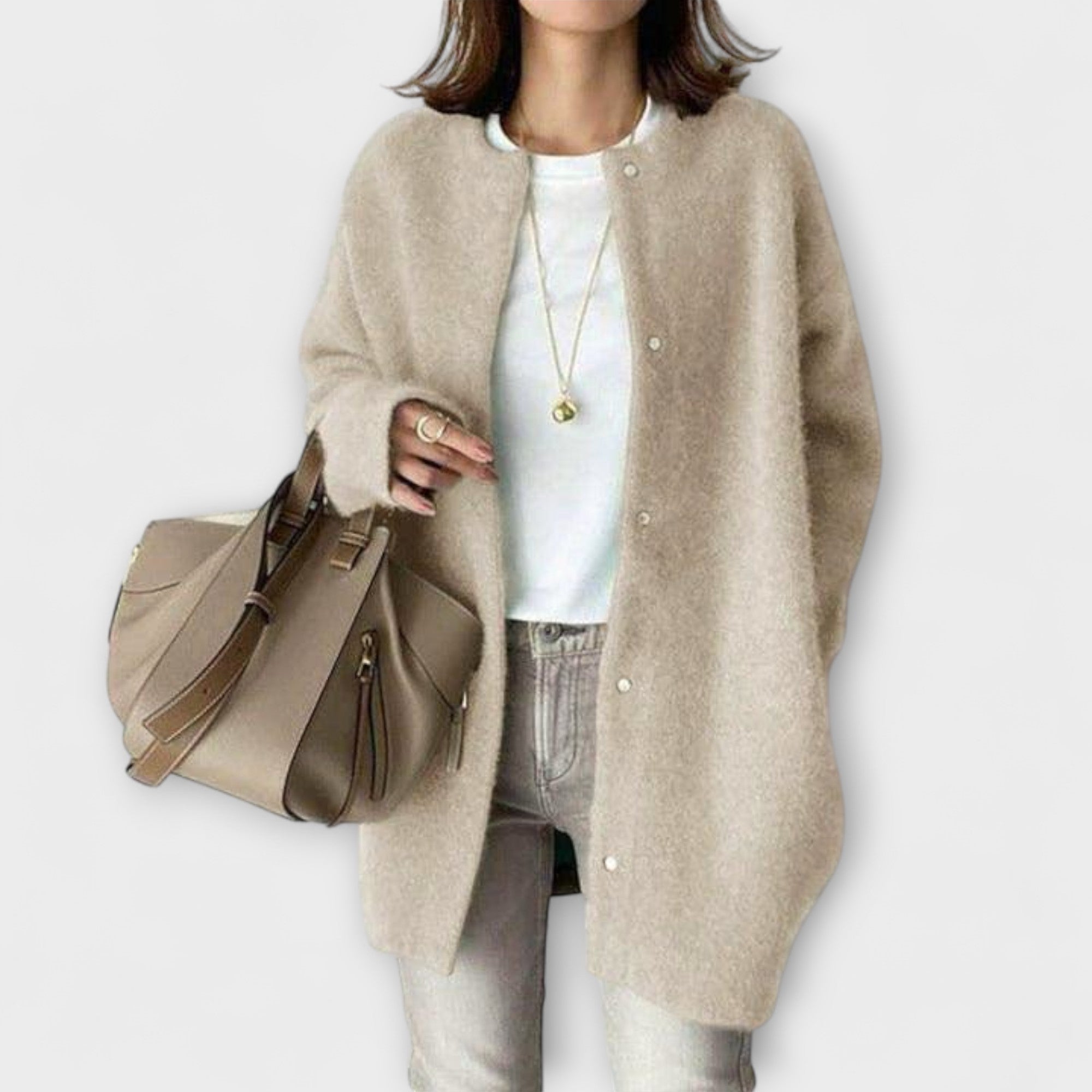Dovilė™ – elegantní vlněný cardigan na podzim