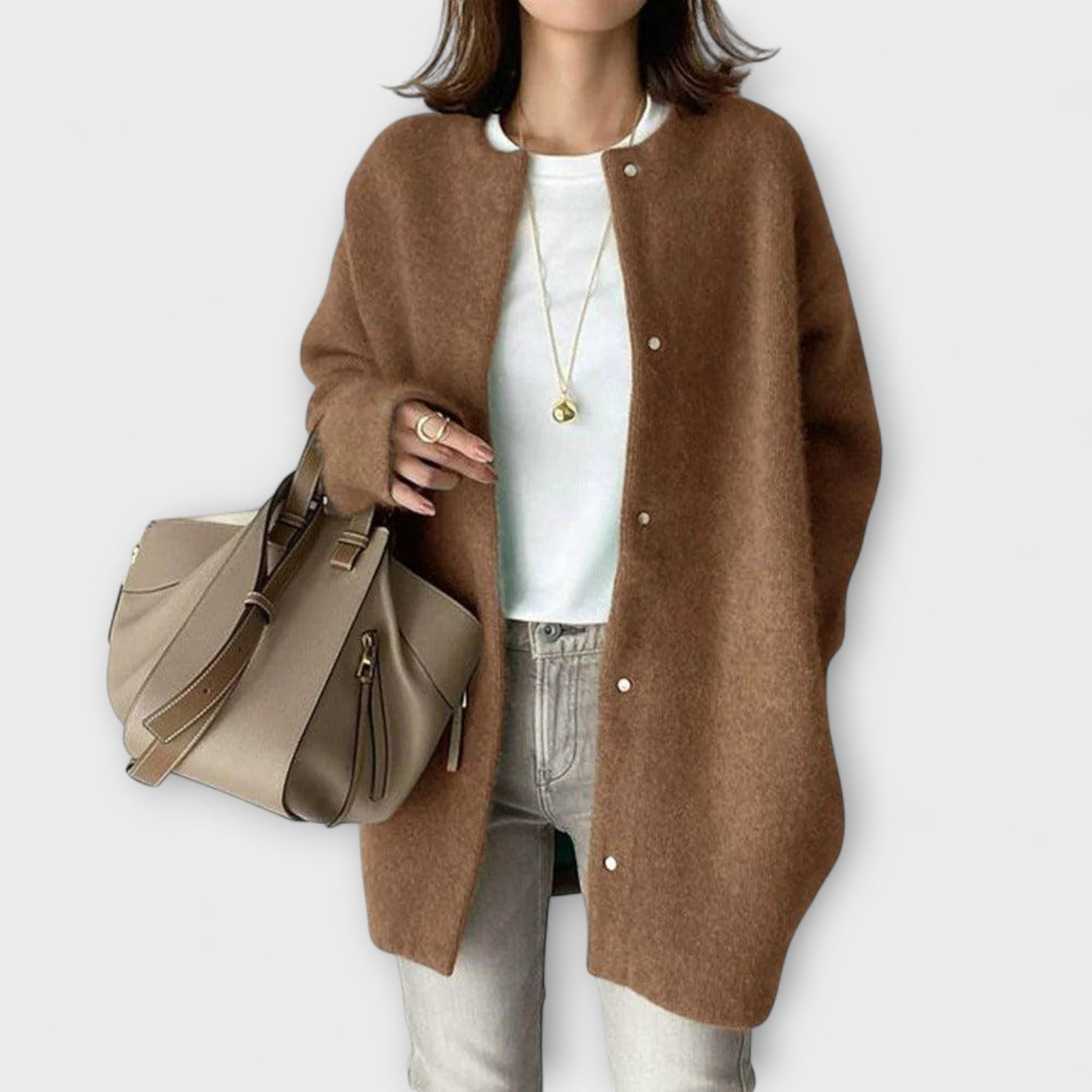 Dovilė™ – elegantní vlněný cardigan na podzim