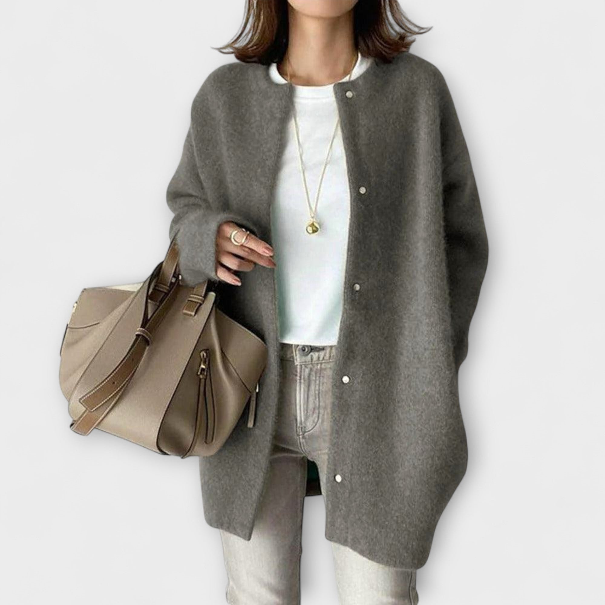 Dovilė™ – elegantní vlněný cardigan na podzim