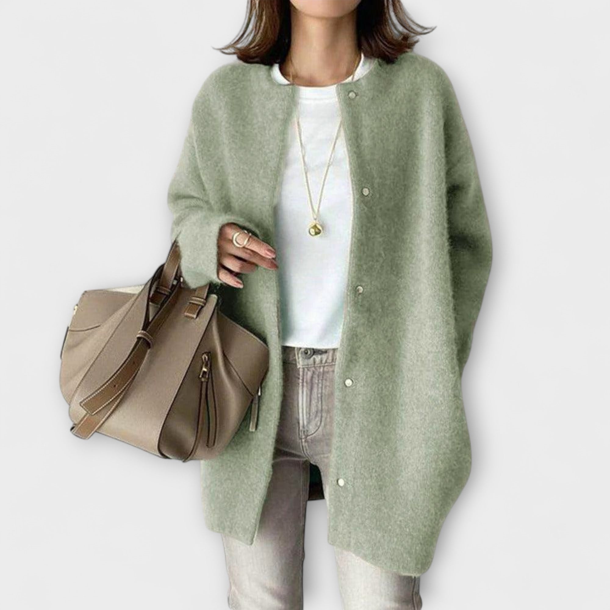 Dovilė™ – elegantní vlněný cardigan na podzim
