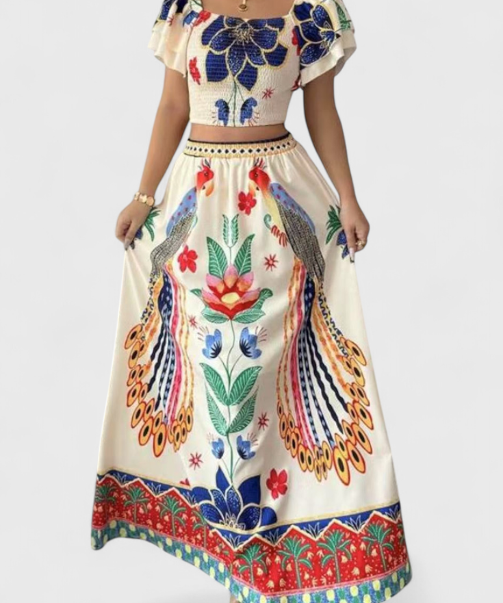 Itzel Boho komplet s etnickými vzory | | Elora Praha