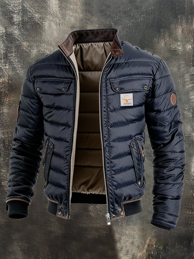 Erik™ - Stylová Vintage Puffer Bunda | | Elora Praha