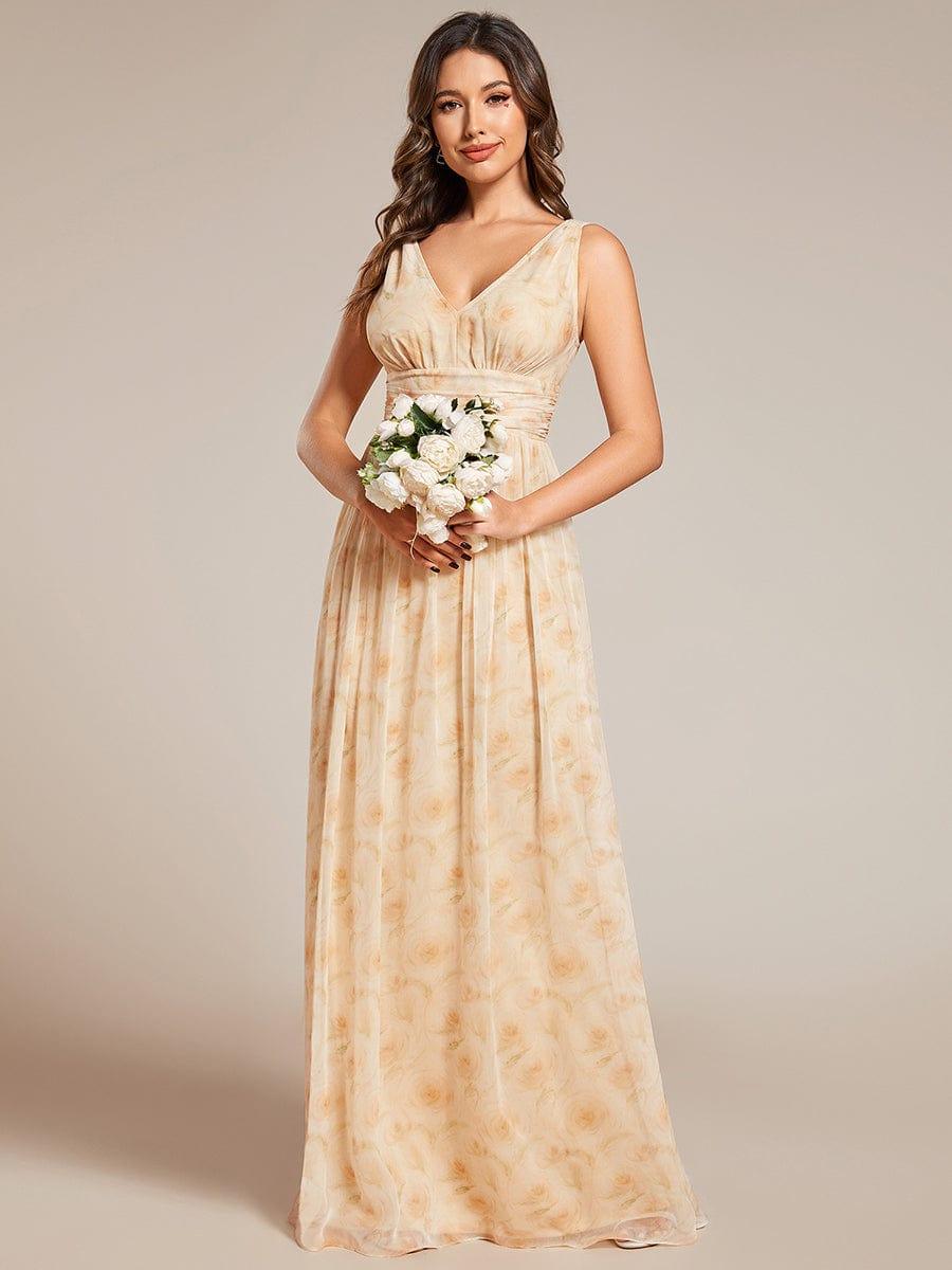 večerní šaty HUSH|V výstřih bez rukávů s plisováním z chiffon | Evening Dresses | Elora Praha