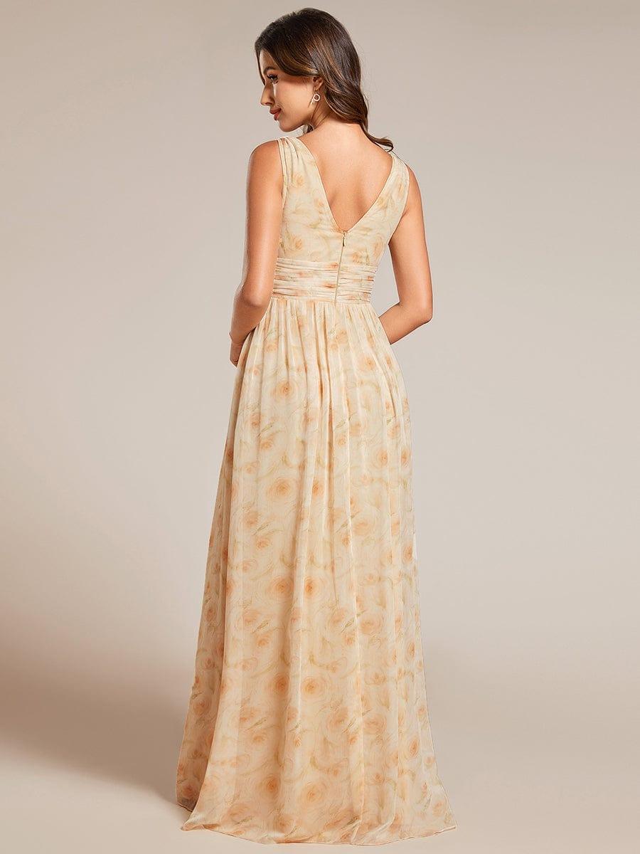 večerní šaty HUSH|V výstřih bez rukávů s plisováním z chiffon | Evening Dresses | Elora Praha