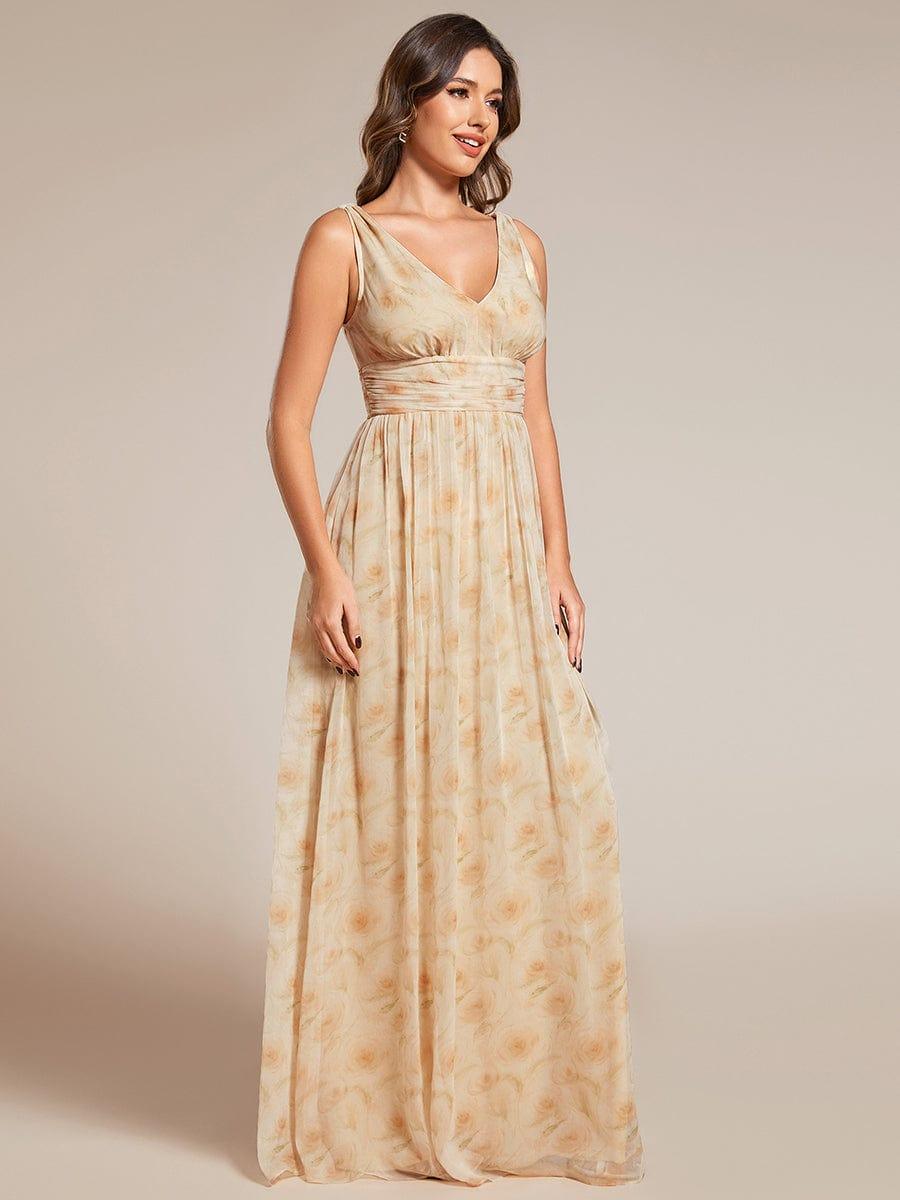 večerní šaty HUSH|V výstřih bez rukávů s plisováním z chiffon | Evening Dresses | Elora Praha