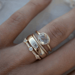 Lily - Vintage zlatý a zirkonový prstenový set | Ring | Elora Praha
