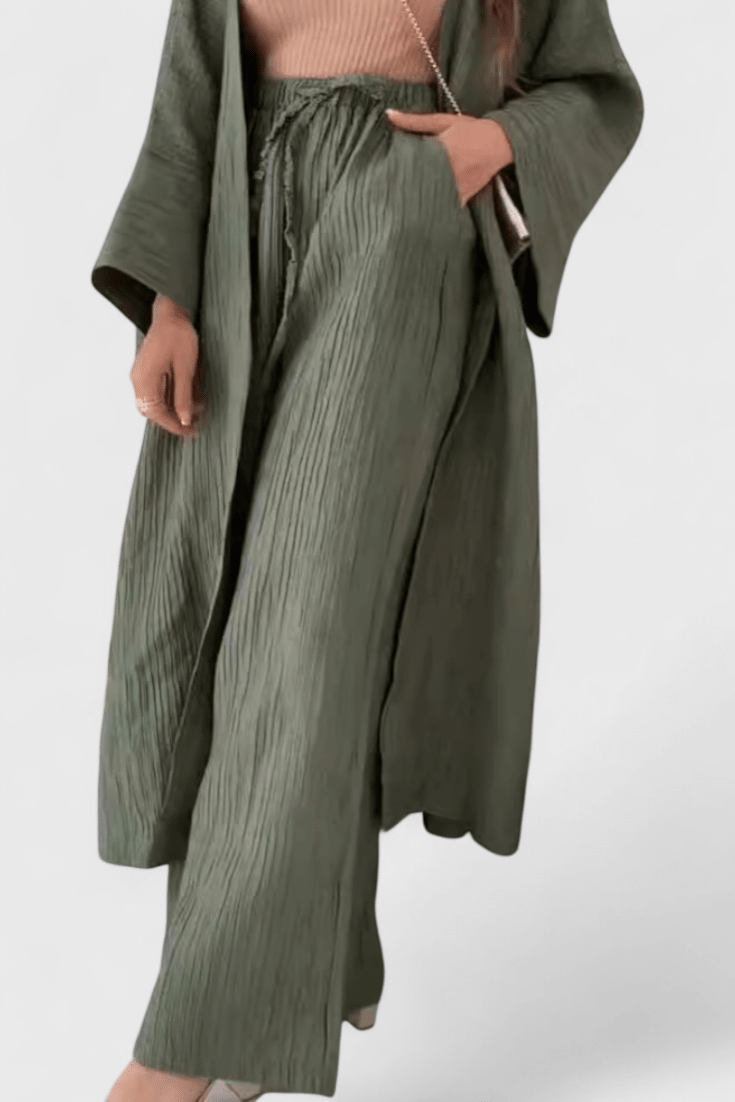 Kaspický dvoudílný relaxační set s dlouhým kimono | | Elora Praha