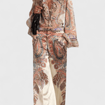 Jemný komplet s volány a vintage paisley vzorem | | Elora Praha