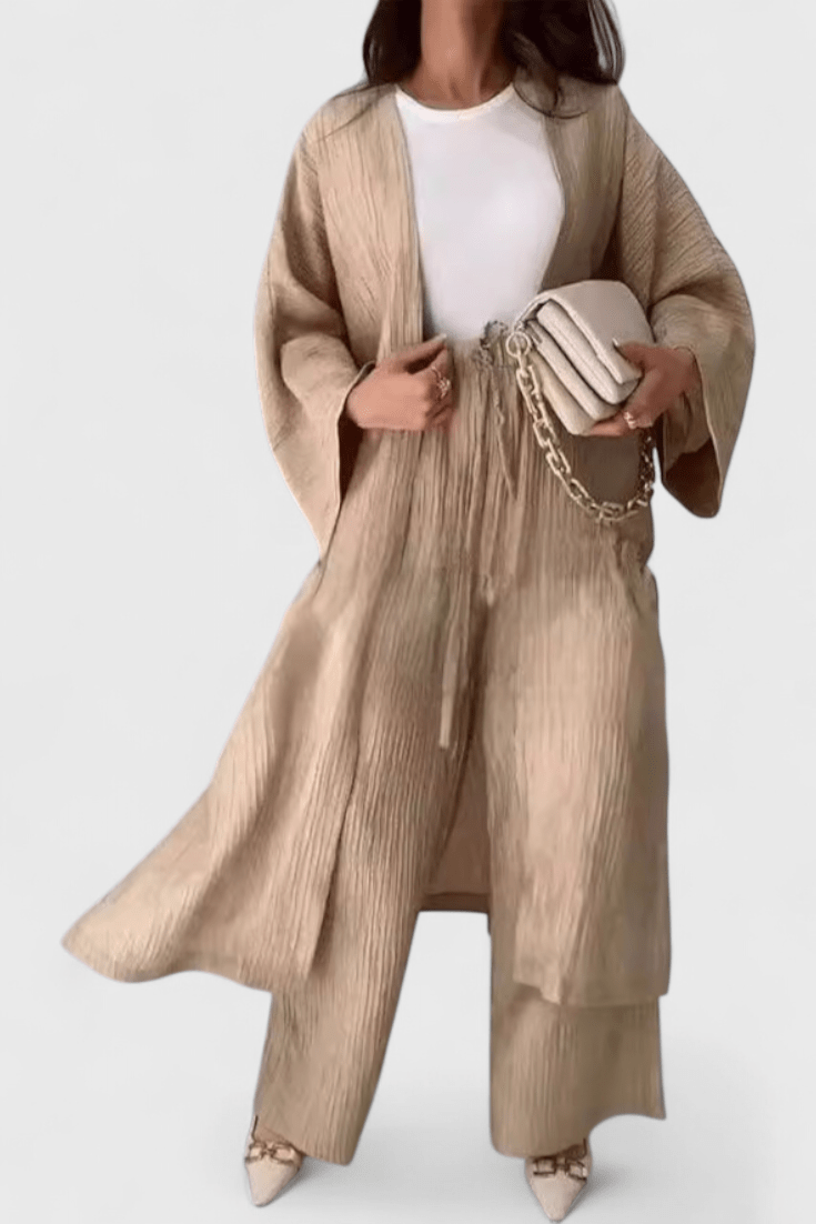 Kaspický dvoudílný relaxační set s dlouhým kimono | | Elora Praha