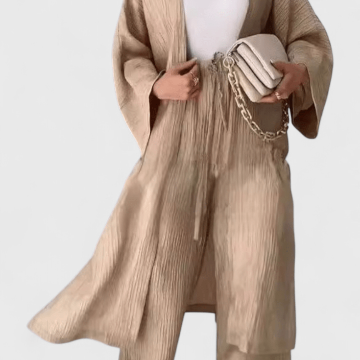 Kaspický dvoudílný relaxační set s dlouhým kimono | | Elora Praha