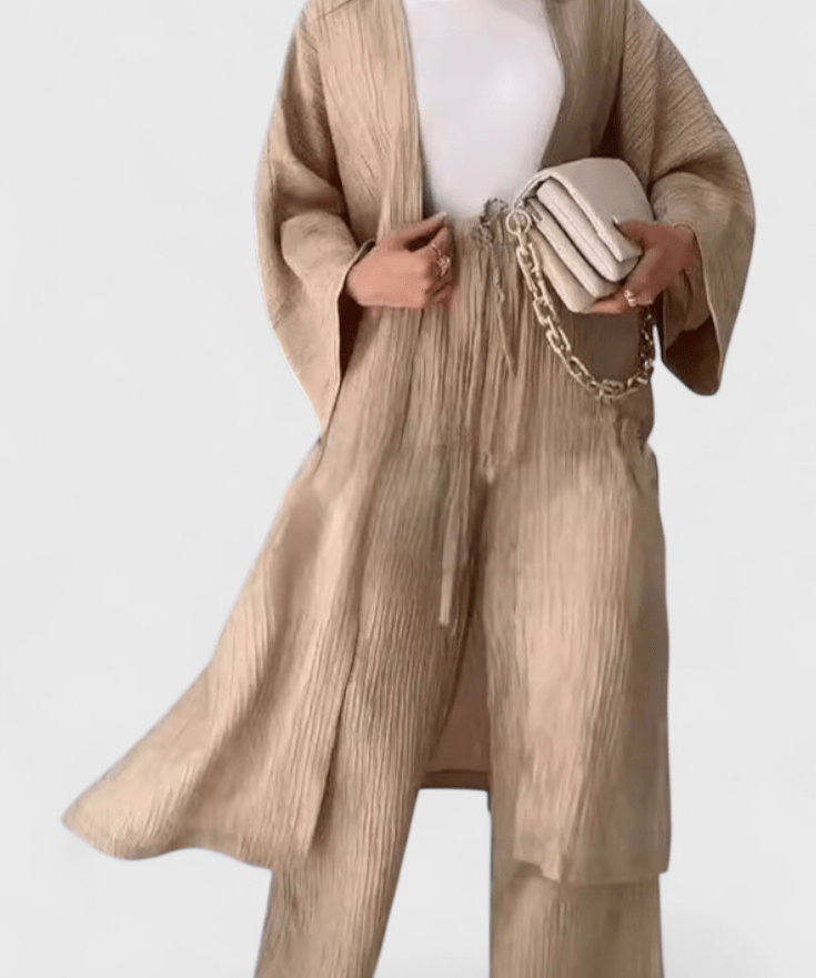 Kaspický dvoudílný relaxační set s dlouhým kimono | | Elora Praha