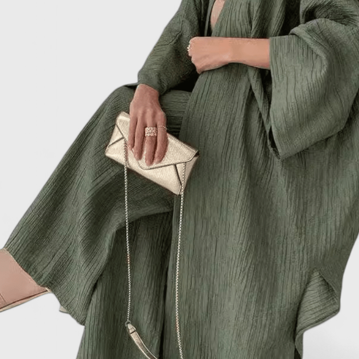 Kaspický dvoudílný relaxační set s dlouhým kimono | | Elora Praha