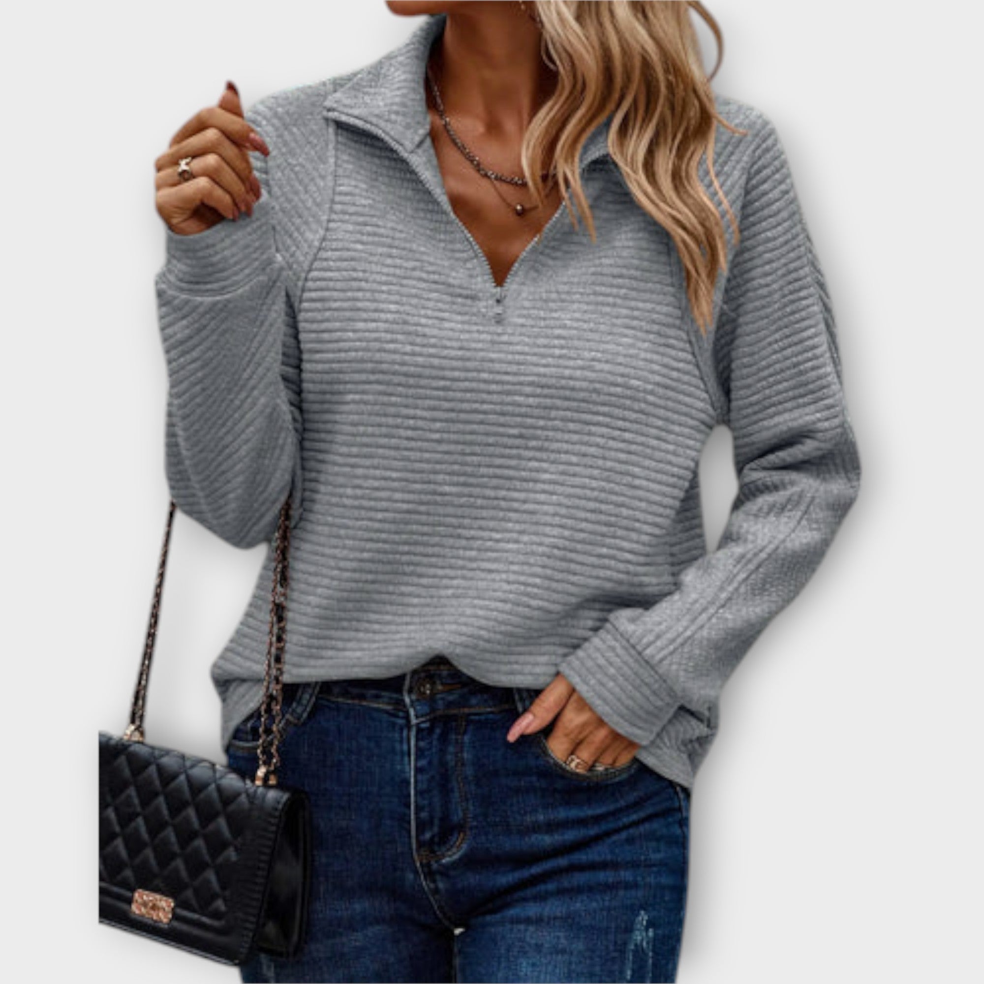 Vilja™ – Svetr s polo zipem