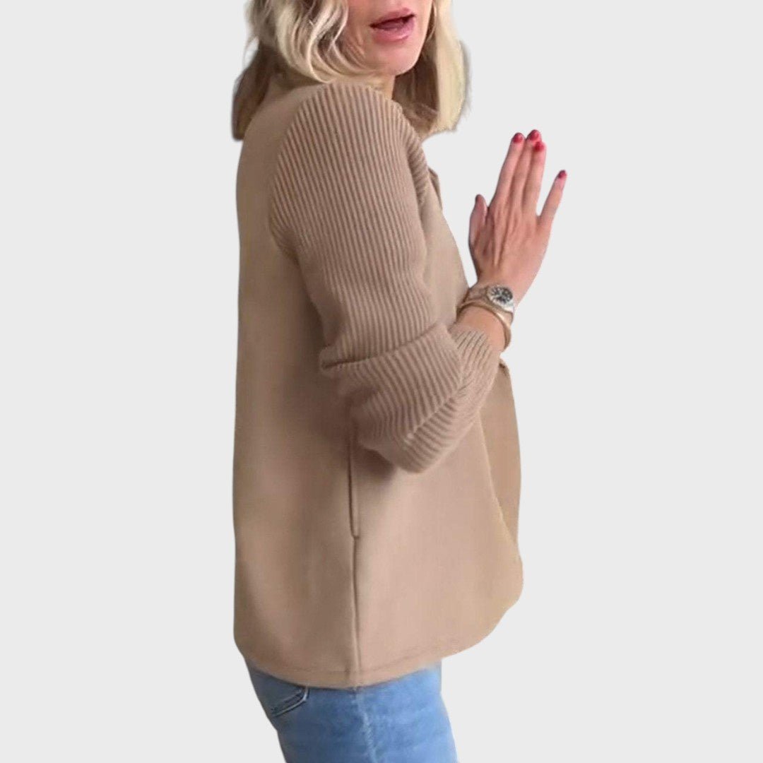 Šiluma | Elegantní sako s pletenými rukávy | | Elora Praha