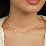 Čistý bílý perlový náhrdelník | Necklace | Elora Praha
