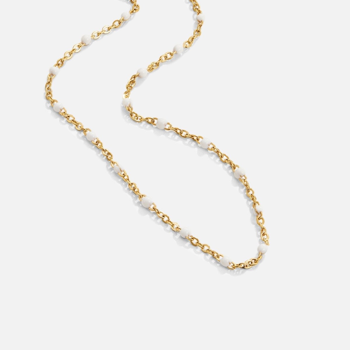Čistý bílý perlový náhrdelník | Necklace | Elora Praha