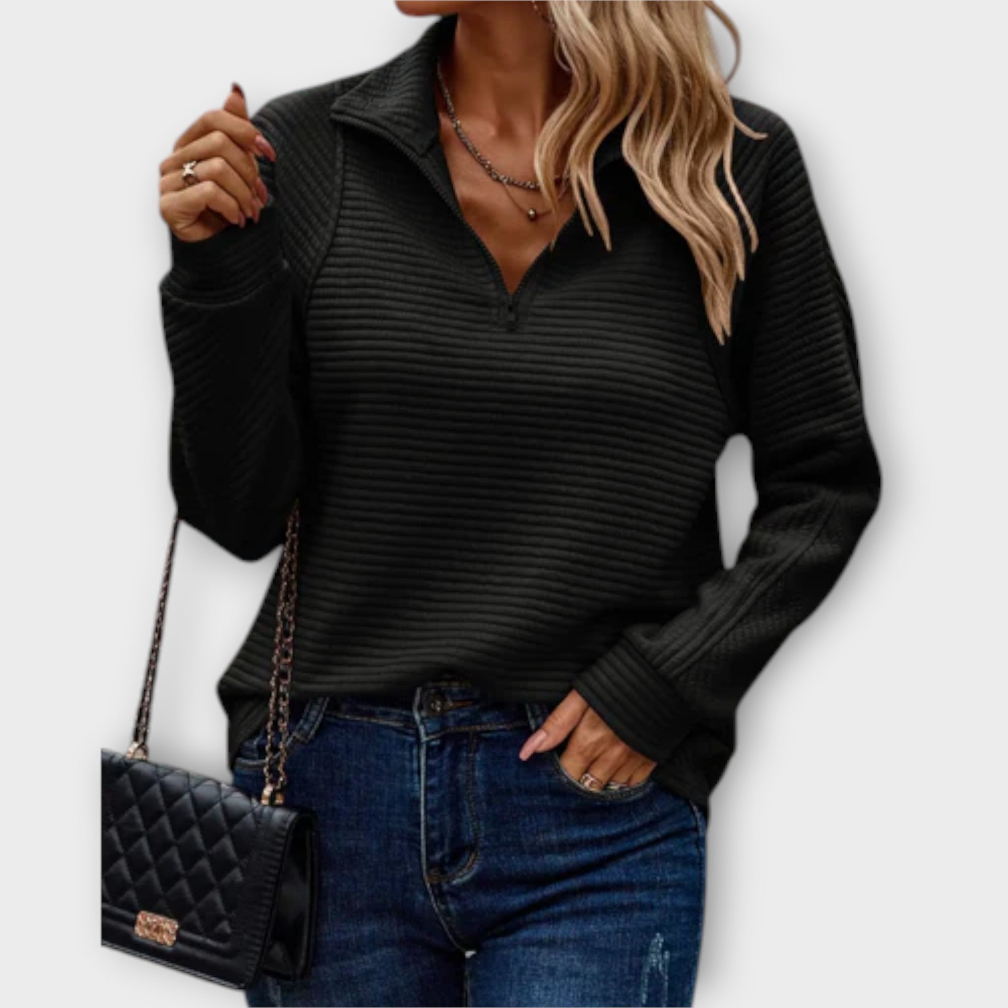 Vilja™ – Svetr s polo zipem