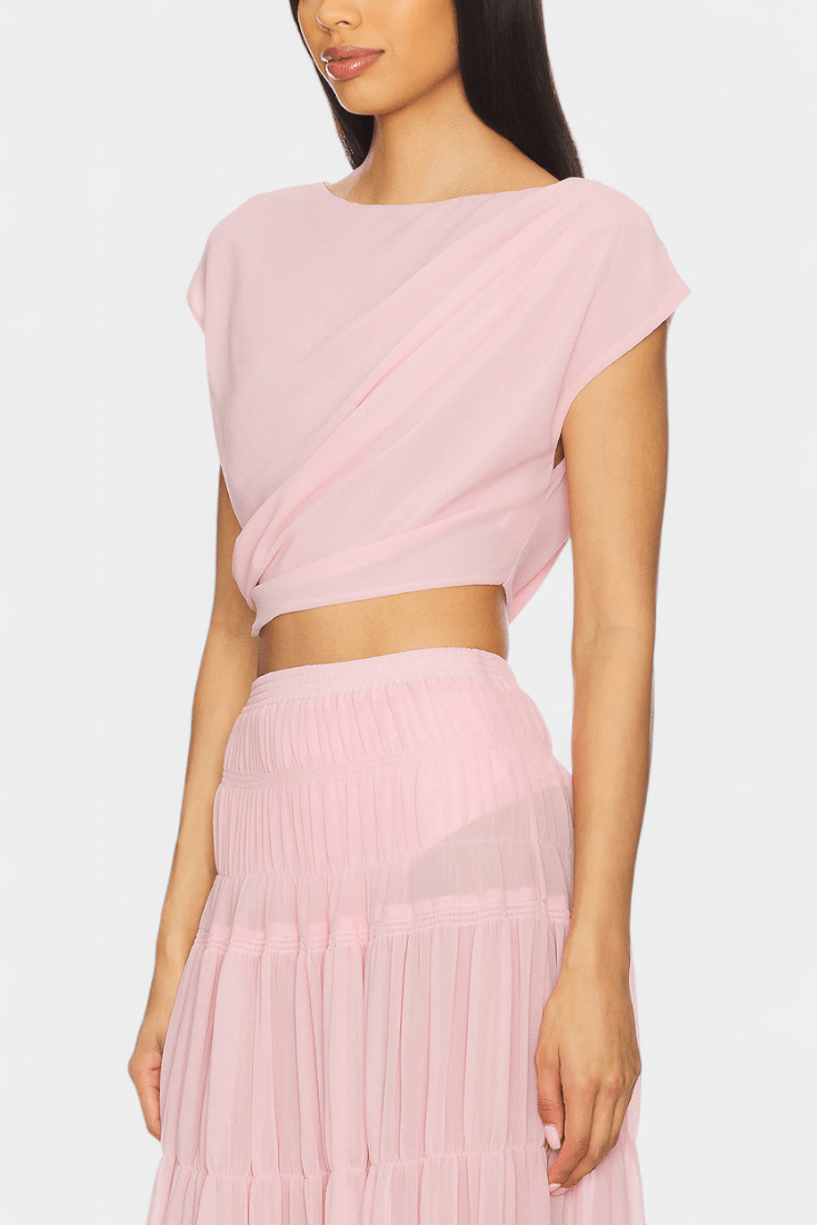 Nalia Chiffon Sukně s Elastickým Páskem a Vlnícími Vrsty | | Elora Praha